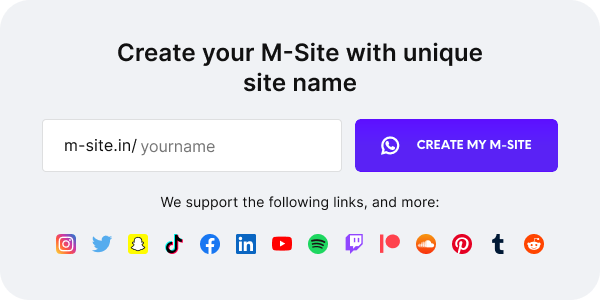 Bring your business information together in one M-Site
